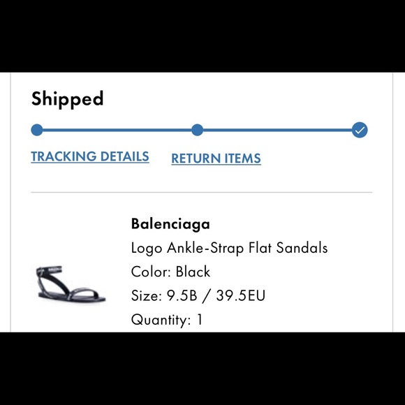 Balanciaga Logo Ankle Strap Flat - NEW size 9.5 - Picture 6 of 10